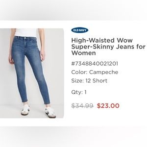 Old Navy High Rise Skinny Jeans